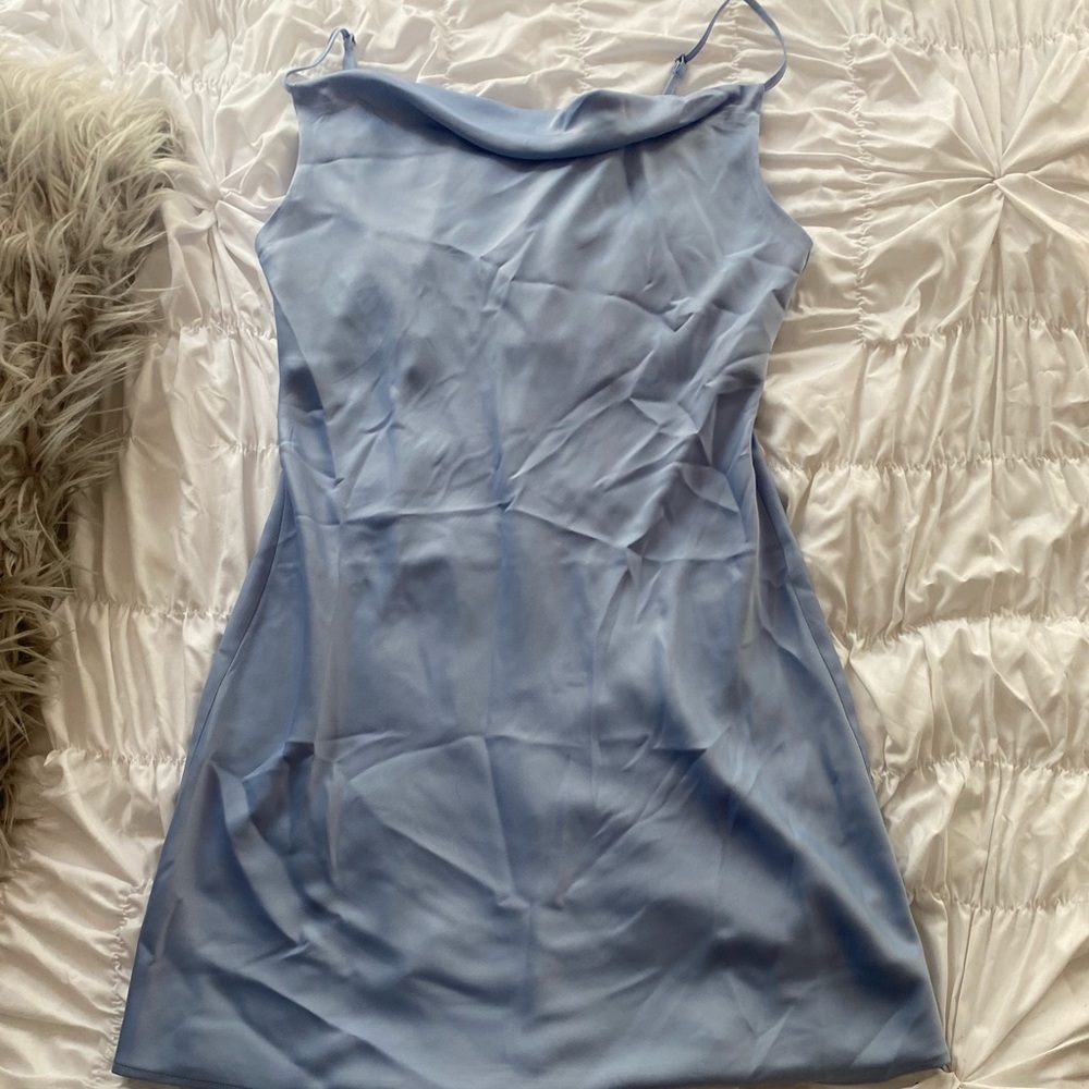 Blue cowl neck urban outfitter dress